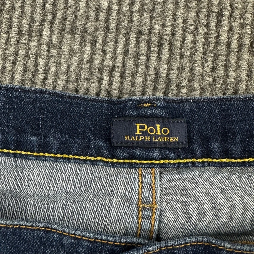 Polo Ralph Lauren Parkside Active Taper Jeans Mens 38x30 Dark Wash Blue Denim